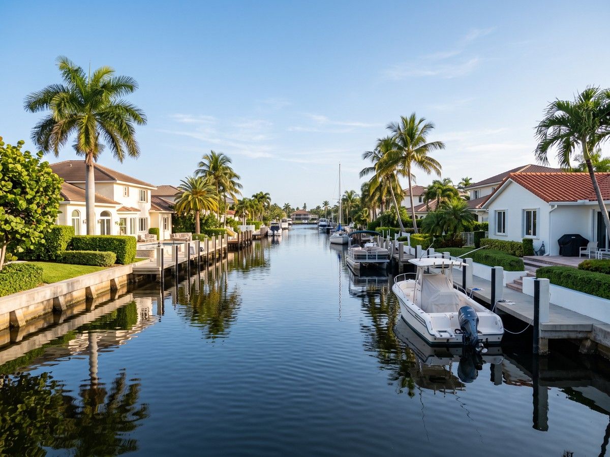 Canal homes along the Intracoastal